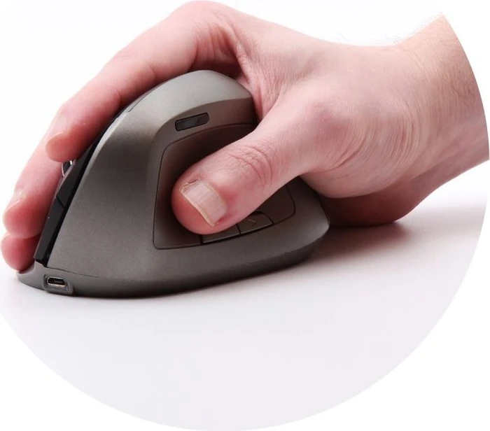 Ordissimo Vertical Ergonomic Wireless Mouse schwarz/grau, USB