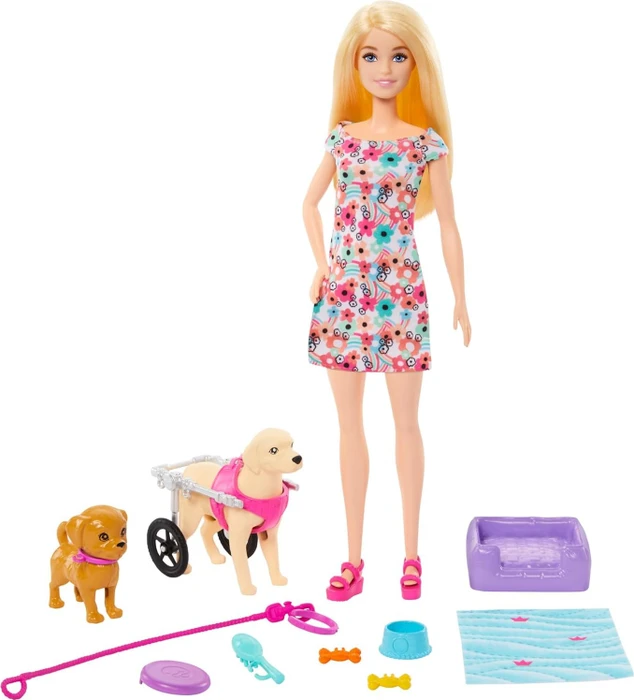 Mattel Barbie - und Hund mit Rollstuhl