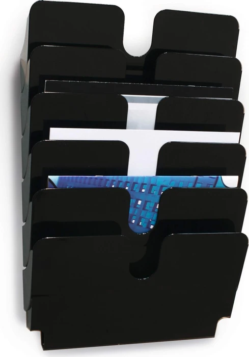 Durable Flexiplus 6 Prospekthalter, 6 Fächer, A4, quer, schwarz