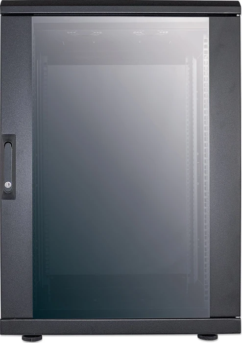 Intellinet 19" Netzwerkschrank 16HE, Sicherheitsglastür, IP20, schwarz, 600mm tief