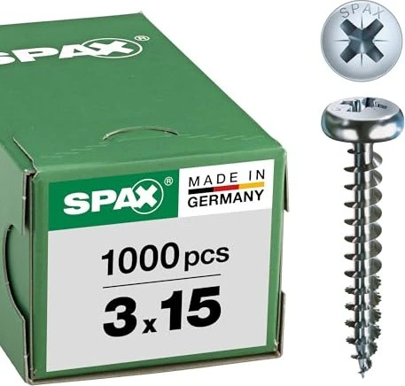 Spax WIROX A9J 4CUT PZ1 Universalschraube, 3x15mm, 1000 Stück