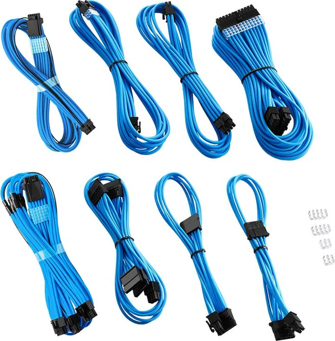 CableMod RT-Series Pro ModMesh Sleeved 12VHPWR Dual Cable Kit for ASUS and Seasonic, hellblau