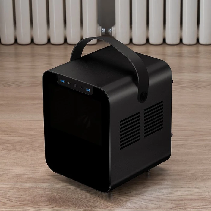Jonsbo Jonsplus BO 100, schwarz, Glasfenster, Mini-ITX