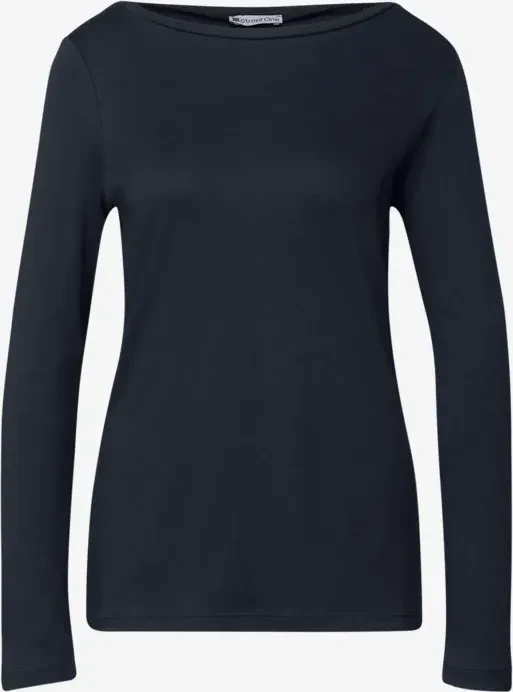 Street One Basic Shirt langarm deep blue (Damen)