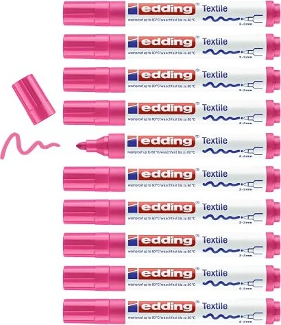 edding 4500 Textilmarker neonpink, 10er-Pack