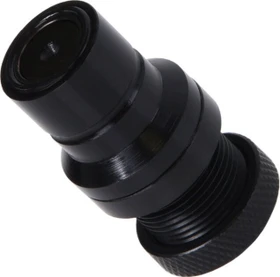 Alphacool Eiszapfen G1/4" IG Schnellverschluss Stecker mit Schottverschraubung, deep black
