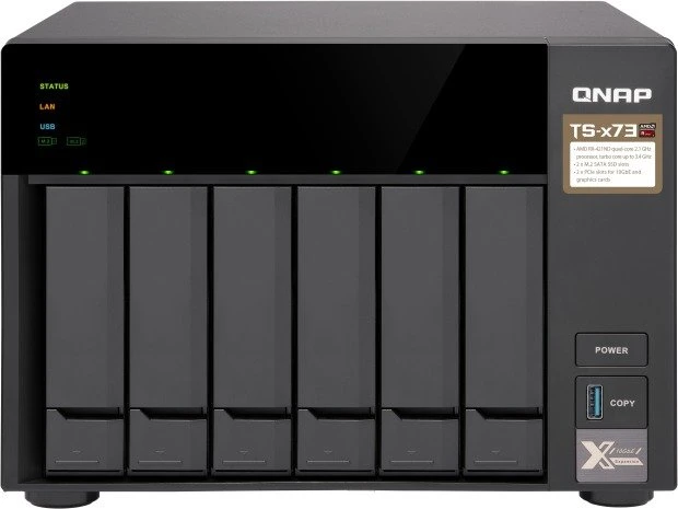 QNAP Turbo Station TS-673-8G, 8GB RAM, 4x RJ-45 1000Base-T, 4x USB-A 3.0