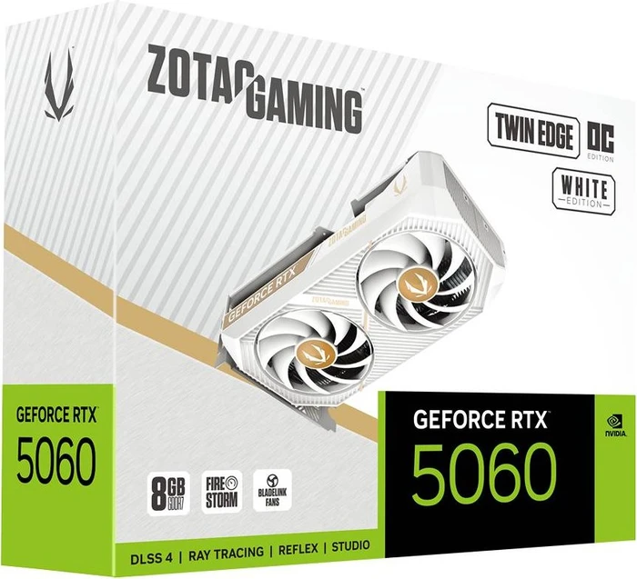 Zotac Gaming GeForce RTX 5060 Twin Edge OC White Edition, 8GB GDDR7, HDMI, 3x DP