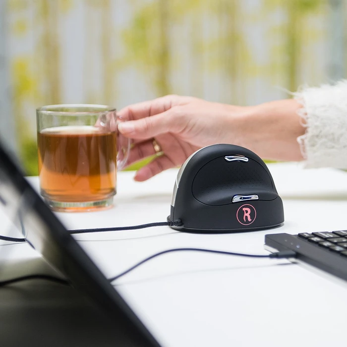 R-Go HE Break Mouse Vertikale Maus mittel, USB
