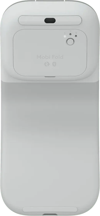 Logitech Mobi Fold Ultra-portable Wireless Mouse Off-White, weiß/grau, Logi Bolt, USB/Bluetooth