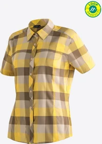 Maier Sports Kendra Hemd kurzarm yellow check (Damen)