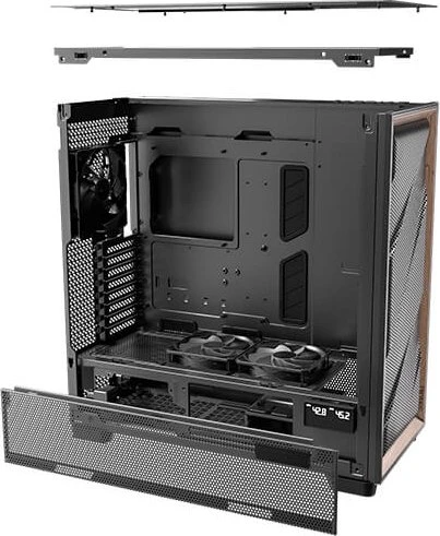Antec Flux Pro, schwarz/braun, Glasfenster