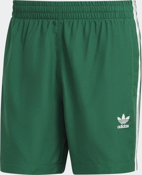 adidas Originals Adicolor 3-Streifen Badeshorts dark green/white (Herren)