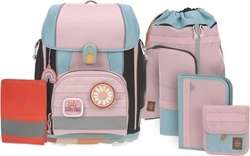 Lässig Boxy Unique rose/blue/black Schultaschen-Set, 7-tlg.