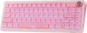 Epomaker TH65 Wireless, Pink, rosa, LEDs RGB, hot-swap, Epomaker Clear, USB/Bluetooth, US