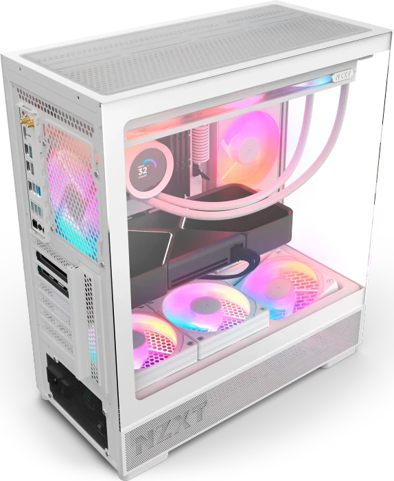 NZXT S5 RGB Deluxe White, Glasfenster