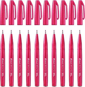 Pentel Brush Sign Pen SES15C burgunderrot, 10er-Pack
