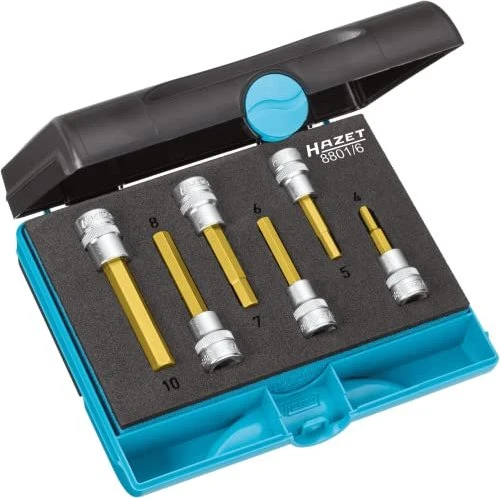 Hazet 8801/6 Innensechskant Steckschlüsselsatz inkl. Werkzeugbox, 6-tlg.