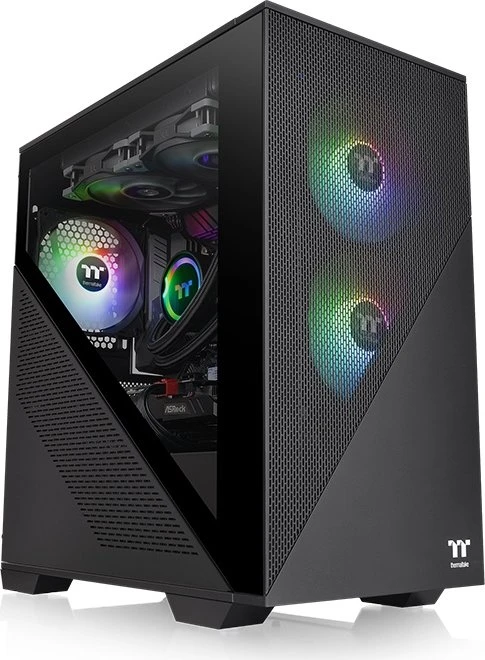 Thermaltake Divider 170 TG ARGB, schwarz, Glasfenster