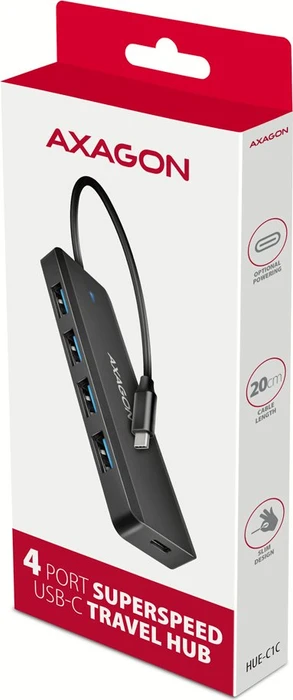Axagon USB-Hub, 4x USB-A 3.0, USB-C 3.0 [Stecker]