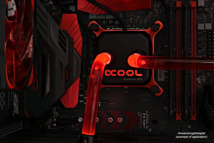 Alphacool Aurora HardTube LED Ring 16mm schwarz, rot