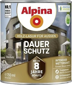 Alpina Farben Dauer-Schutz Holz-Lasur außen ebenholz, 750ml