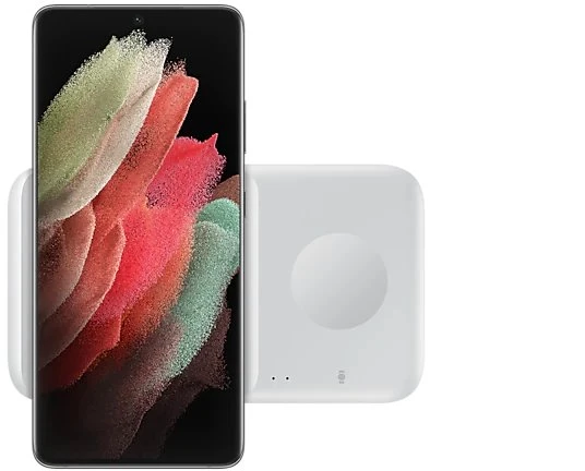 Samsung Wireless Charger Duo mit Travel Adapter weiß