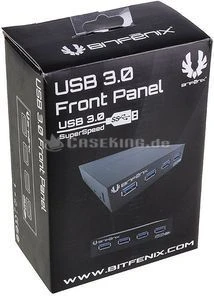 BitFenix 4x USB 3.0 Front Panel schwarz, 3.5", Multifunktionspanel