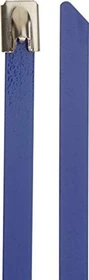 DeLOCK Edelstahl Kabelbinder, 7.9mm, 500mm, blau, 10 Stück