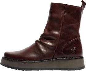 Fly London Zip Up Ankle Boots wine (Damen)