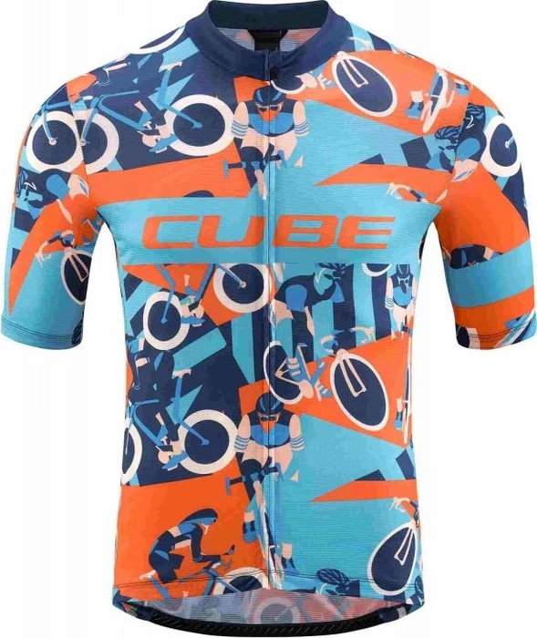 Cube Blackline CMPT Trikot kurzarm blue'n'orange (Herren)