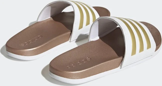 adidas Comfort Adilette cloud white/matte gold (Damen)