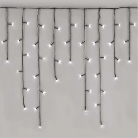 Emos Weihnachts-Eiszapfen Lichtervorhang LED 200x tageslichtweiß