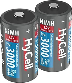 HyCell Power Solution Mono D HR20 NiMH 3000mAh, 2er-Pack