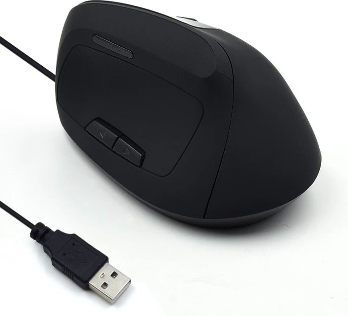 Ewent Wired Ergonomic Mouse schwarz, USB