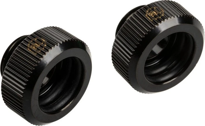 Bitspower Touchaqua Hardtube Adapter G1/4" auf 14mm, Glorious Black, 2er-Pack