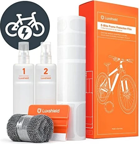 Luxshield Lackschutzfolie für E-Bikes Rahmenschutz transparent
