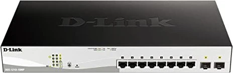 D-Link DGS-1210 Desktop Gigabit Smart Switch, 8x RJ-45, 2x SFP, 130W PoE+