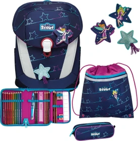 Scout Sunny II Lightweight Blue Star Schultaschen-Set, 4-tlg.