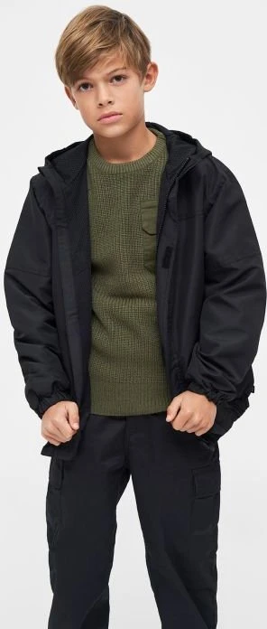 Brandit Windbreaker Summer Frontzip Jacke schwarz (Junior)