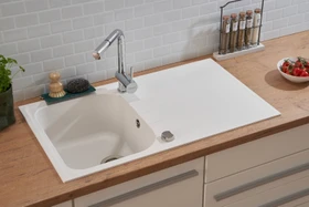 Respekta Orlando 860x500mm Einbau Becken reversibel weiß
