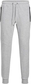 Jack & Jones Slim Fit Trainingshose lang light grey melange (Herren)