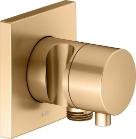 Keuco IXMO 59549 Comfort 3-Wege Ab- und Umstellventil mit Schlauchanschluss und Brausehalter eckig messing gebürstet