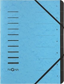 Pagna Ordnungsmappe, 7 Fächer, A4, hellblau