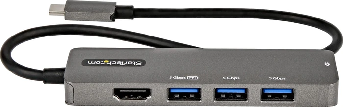 StarTech USB-C Multiport-Adapter grau, USB-C 3.0 [Stecker]