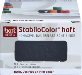 Bort Medical StabiloColor haft Bandage schwarz, 4cm x 5m, 1 Stück