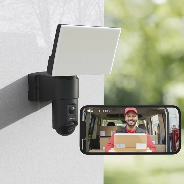 Hama Outdoor IP-Kamera mit Licht- und Bewegungsmelder
