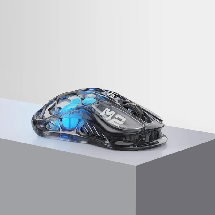 GravaStar Mercury M2 Wireless Gaming Mouse, Transparent Black, USB/Bluetooth