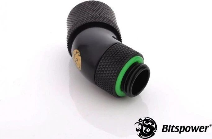Bitspower Anschluss 45° G1/4" auf 13/10mm drehbar schwarz