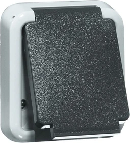 Peha IP54 Steckdose Erdungsstift 1fach ohne Dose, grau